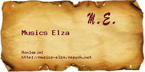 Musics Elza névjegykártya